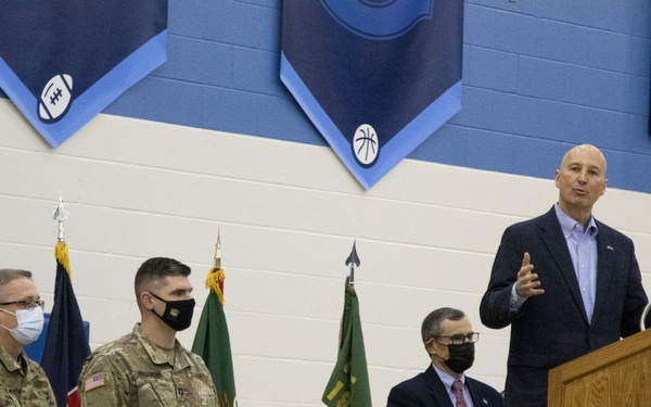 Nebraska National Guard 192nd Military Police Detachment send-off ceremony