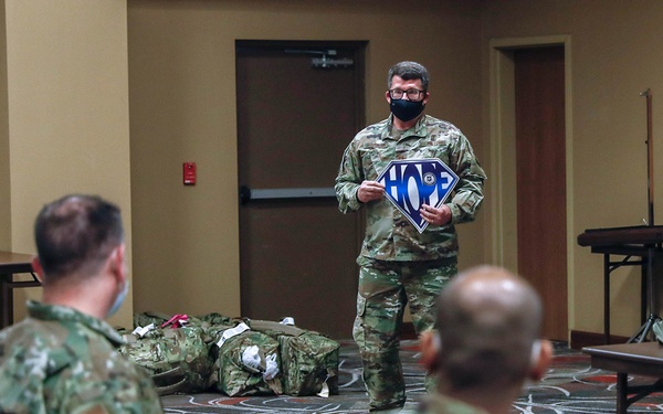 U.S. Air Force COVID-19 response team conduct deployment brief