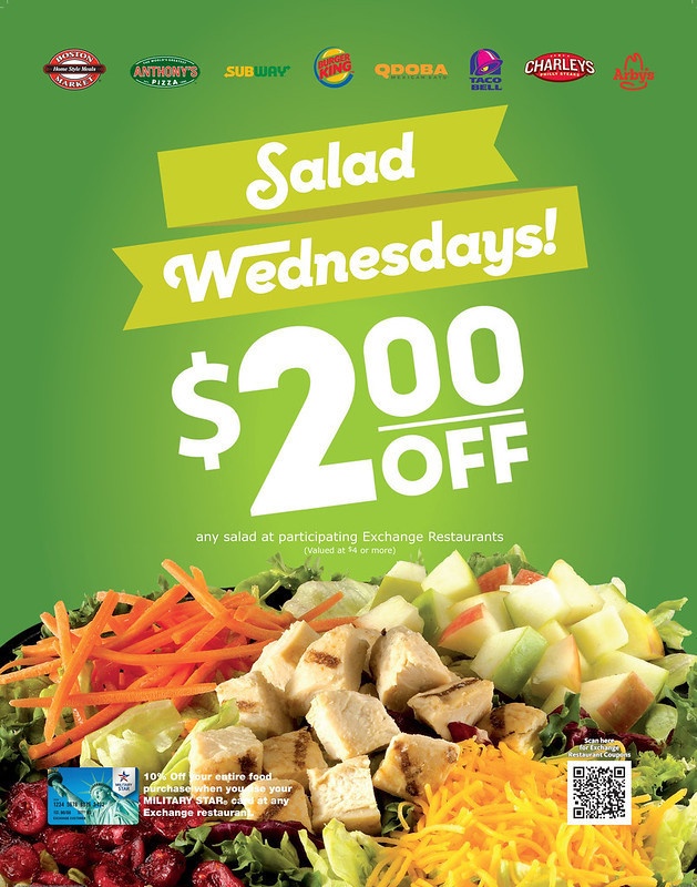 Military Shoppers Can Eat Healthy, Save Money on Salad Wednesdays at the Exchange