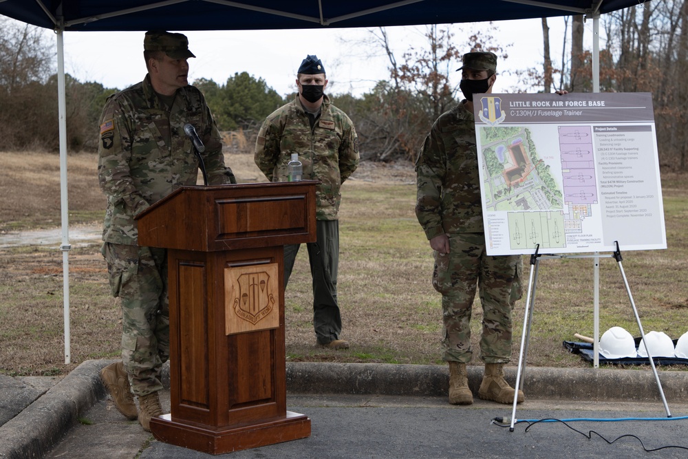 Groundbreaking ceremony for the Little Rock Air Force Base Fuselage Training Facility