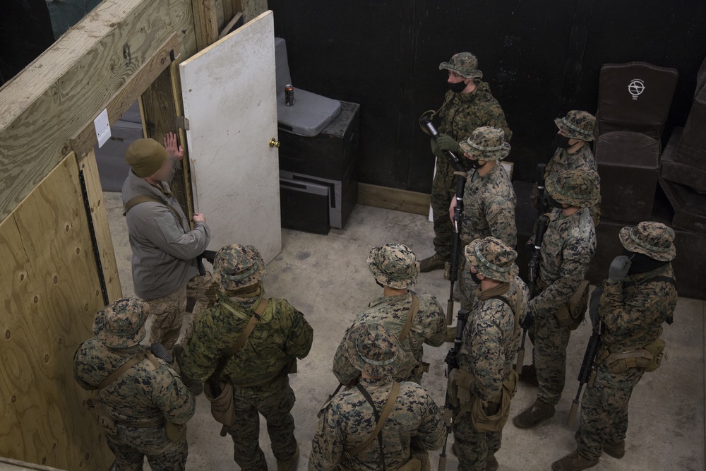 Marine Raiders collaborate with Marines from 1/8 on CQB tactics and SSE