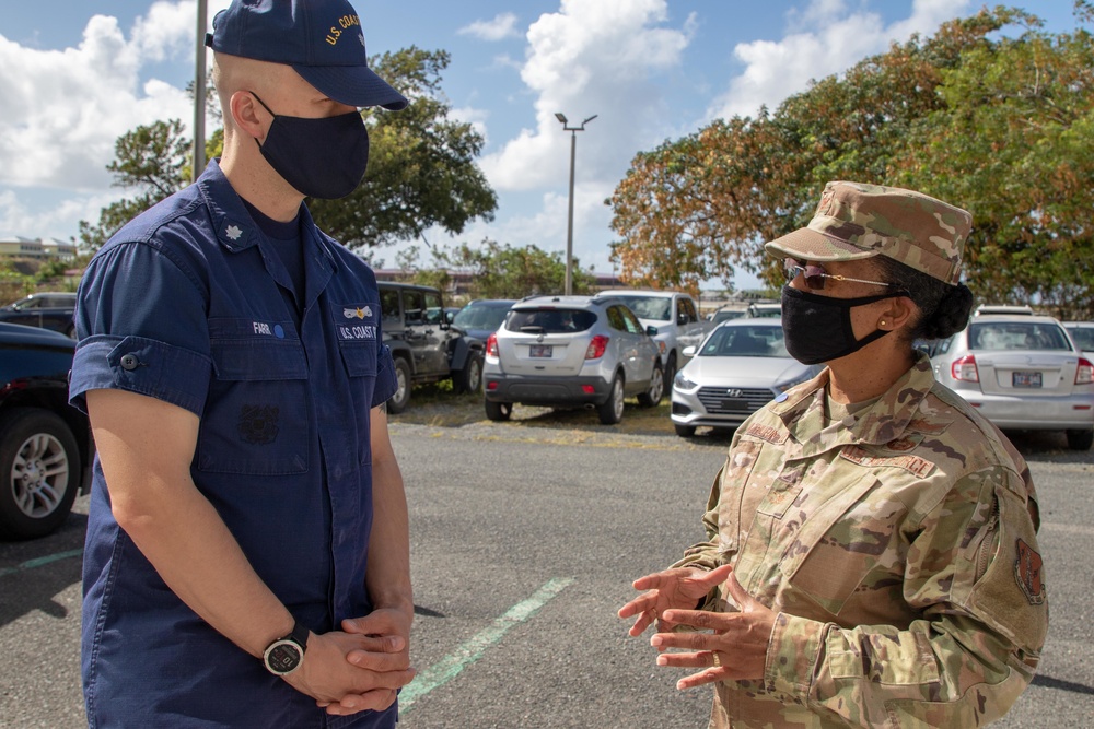 U.S. Virgin Islands community members receive vaccinations at the COVID-19 Community Vaccination Center