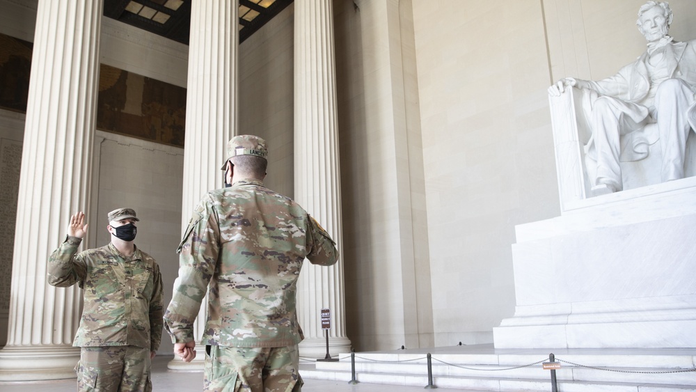 Reenlistment at the Lincoln Memorial