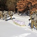 Cold-Weather Operations Course class 21-04 students conduct field training in snowshoes, pulling sleds