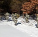 Cold-Weather Operations Course class 21-04 students conduct field training in snowshoes, pulling sleds