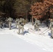 Cold-Weather Operations Course class 21-04 students conduct field training in snowshoes, pulling sleds