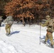 Cold-Weather Operations Course class 21-04 students conduct field training in snowshoes, pulling sleds