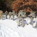 Cold-Weather Operations Course class 21-04 students conduct field training in snowshoes, pulling sleds