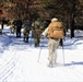 Cold-Weather Operations Course class 21-04 students conduct field training in snowshoes, pulling sleds