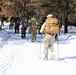 Cold-Weather Operations Course class 21-04 students conduct field training in snowshoes, pulling sleds