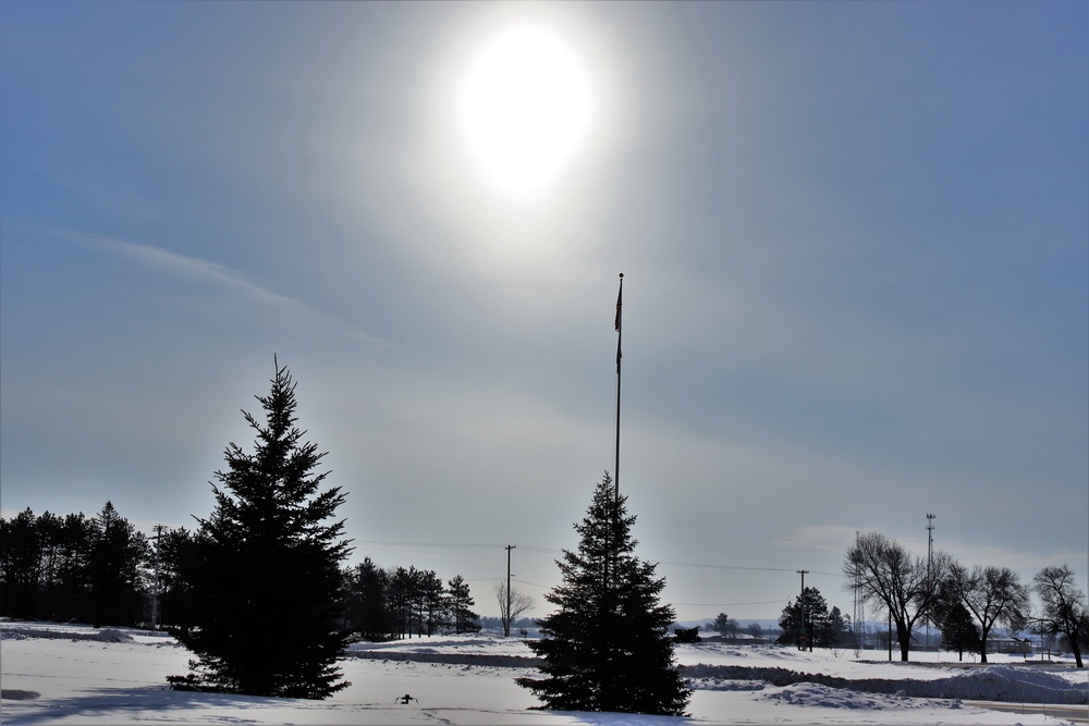 American Flag and Fort McCoy