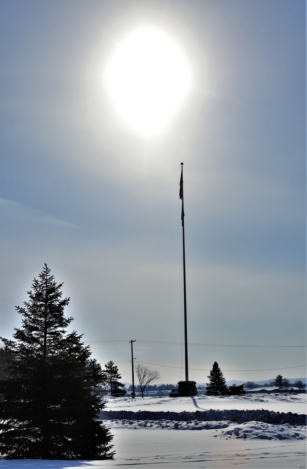 American Flag and Fort McCoy