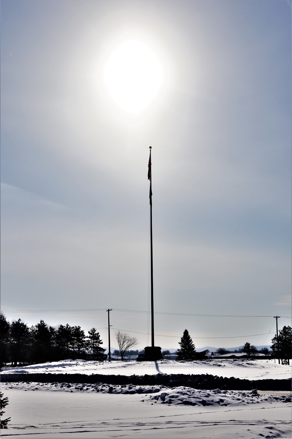 American Flag and Fort McCoy