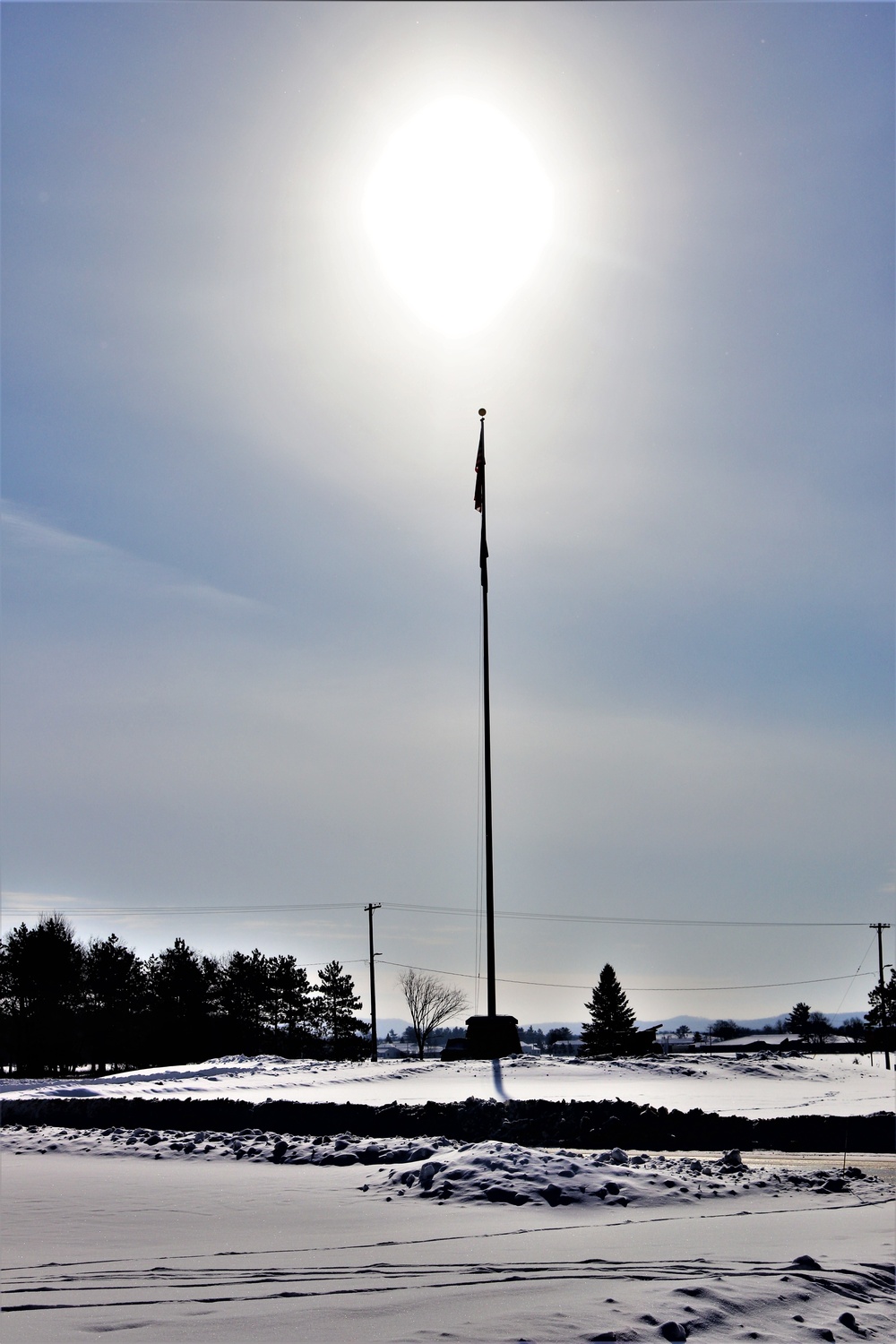 American Flag and Fort McCoy