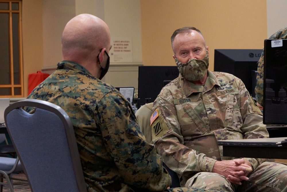 U.S. Army North Deputy Surgeon visits Center City Community Vaccination Center in Philadelphia