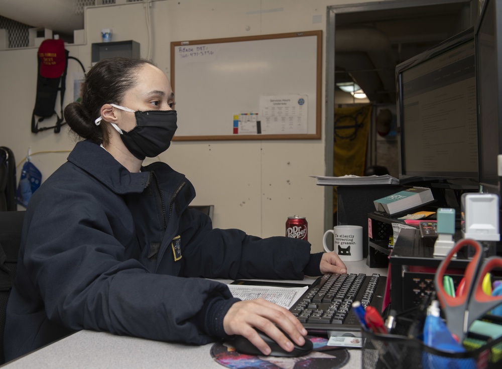 Sailors Process Paperwork