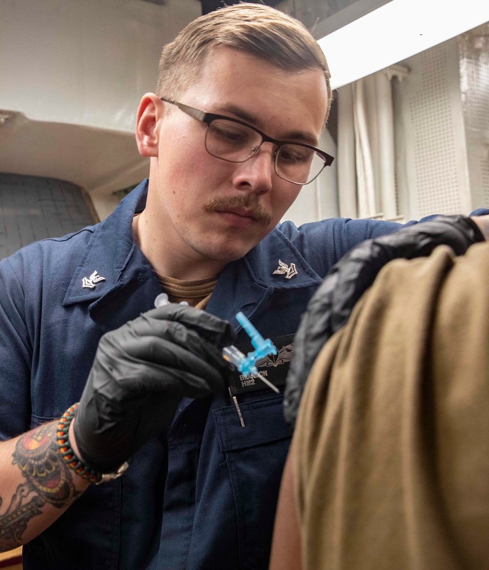USS Porter Receives COVID-19 Vaccine