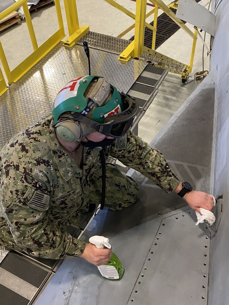 DLA, Navy project increases sustainable aircraft disinfectants