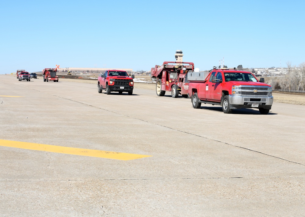 Offutt's runway is under construction