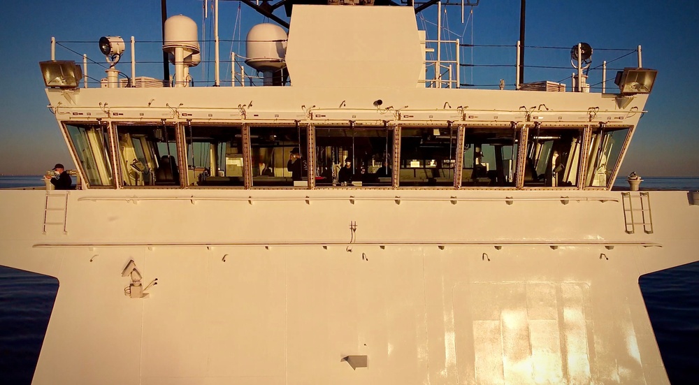 USCGC Stone (WMSL 758) departs Mississippi