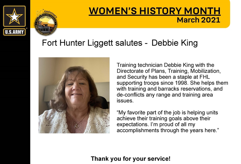 Fort Hunter Liggett Women’s History Month Spotlights