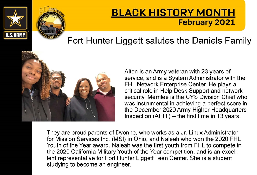 Fort Hunter Liggett Black History Month Spotlights