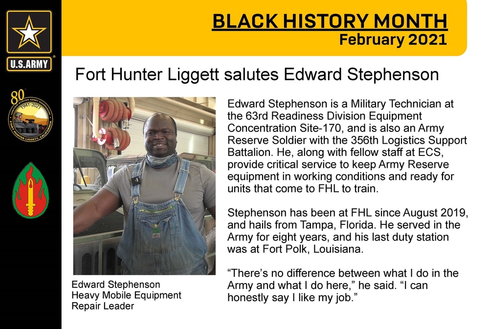 Fort Hunter Liggett Black History Month Spotlights