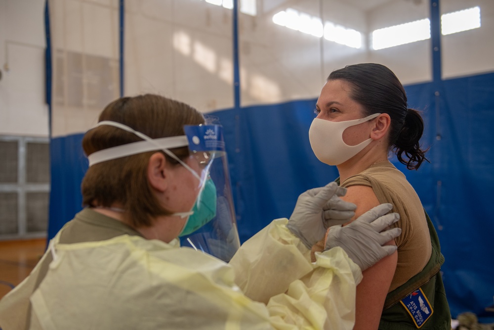 Kadena Airmen receive second Moderna COVID-19 vaccine