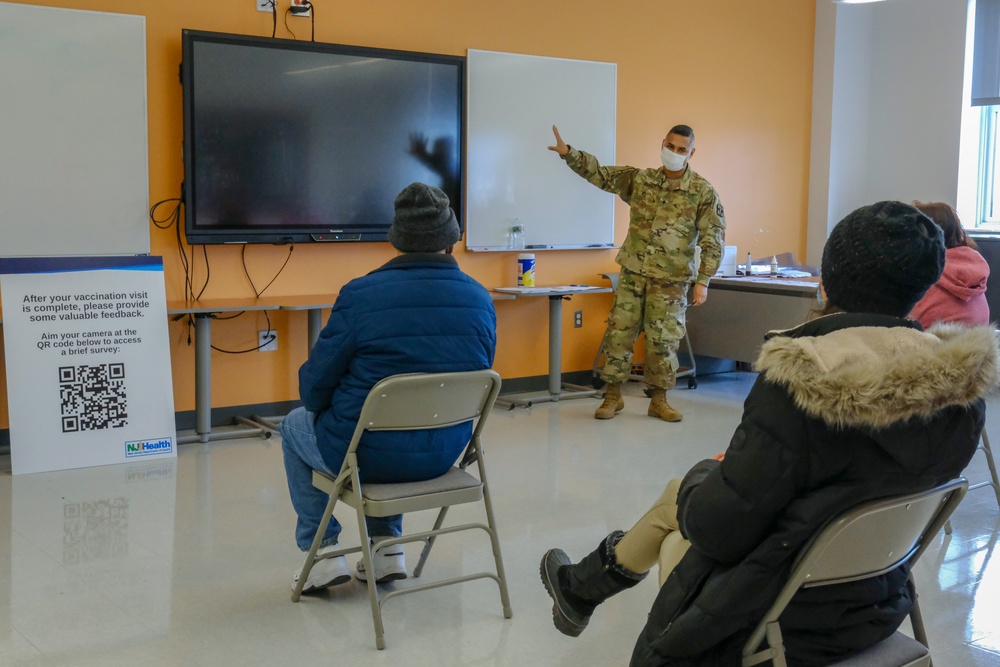 U.S. Army Soldiers from the 627th and 531st Hospital Centers support COVID-19 vaccination efforts in Trenton, NJ