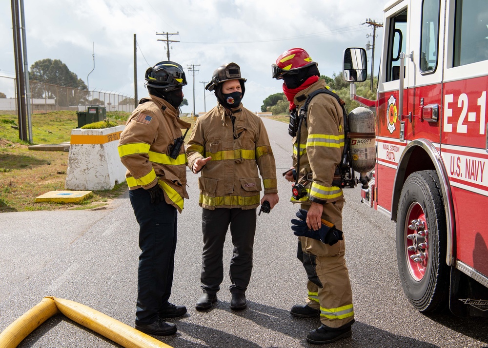 NAVSTA Rota Fire And Emergency Services Perform NFPA Drill