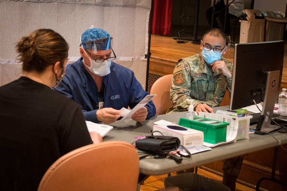 Connecticut Guard assists vaccination clinic for school staff