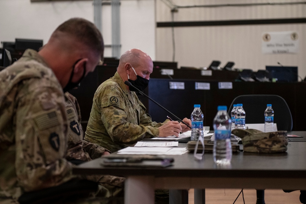 ARCENT DCGO Takes Notes at TF Spartan-Jordan Briefing
