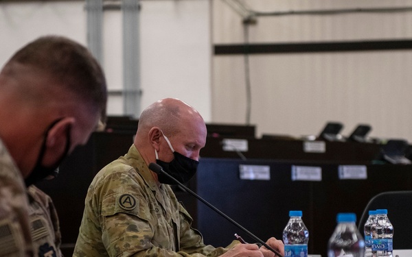 ARCENT DCGO Takes Notes at TF Spartan-Jordan Briefing