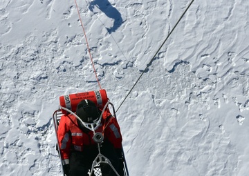 Air Station Traverse City conducts ice rescue hoist training near Houghton, Mich.