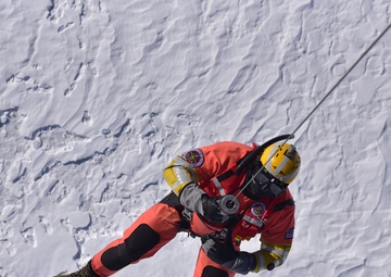 Air Station Traverse City conducts ice rescue hoist training near Houghton, Mich.