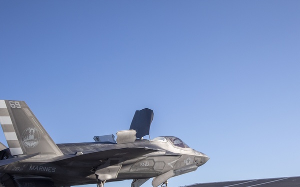 F-35 performs a ski-jump off Italian Aircraft carrier