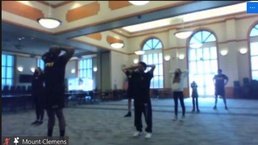 Army recruiters and candidates participate in virtual PT with Detroit Pistons