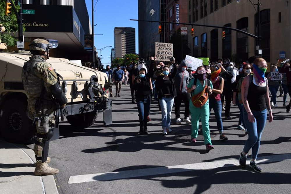 Ohio Army Guard assists during unrest in Cleveland, Columbus