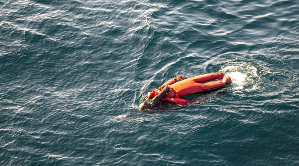USS John Paul Jones Man Overboard Drill