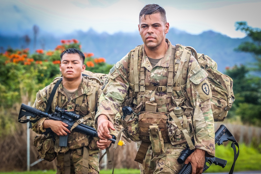 25th ID Divarty Soldiers participate in 12 mile ruck march