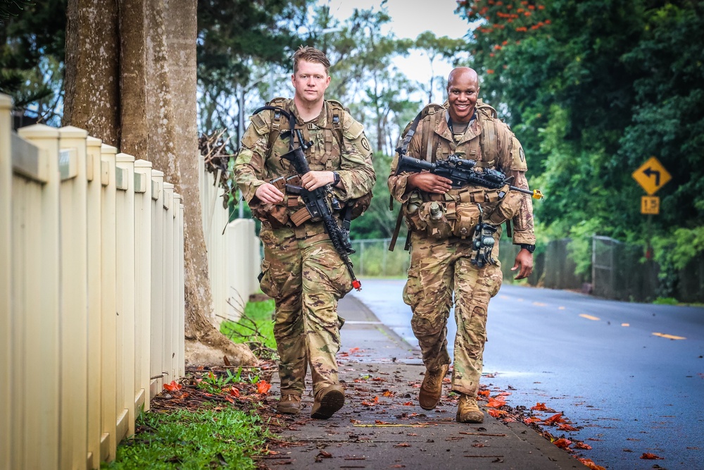 25th ID Divarty Soldiers participate in 12 mile ruck march