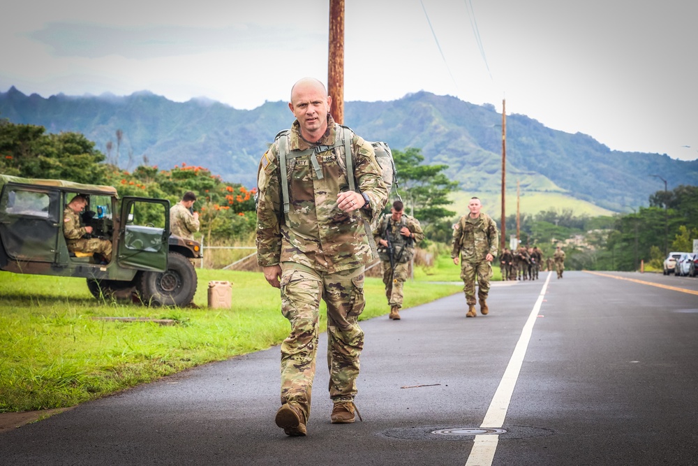 25th ID Divarty Soldiers participate in 12 mile ruck march