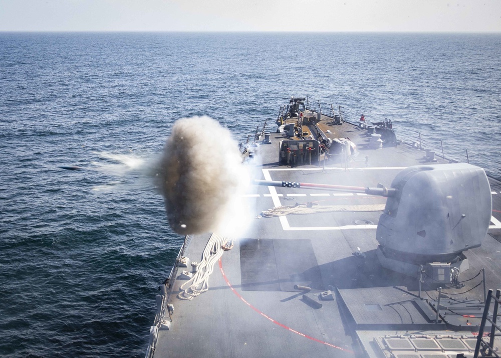 USS Mitscher Participates in Lightning Handshake