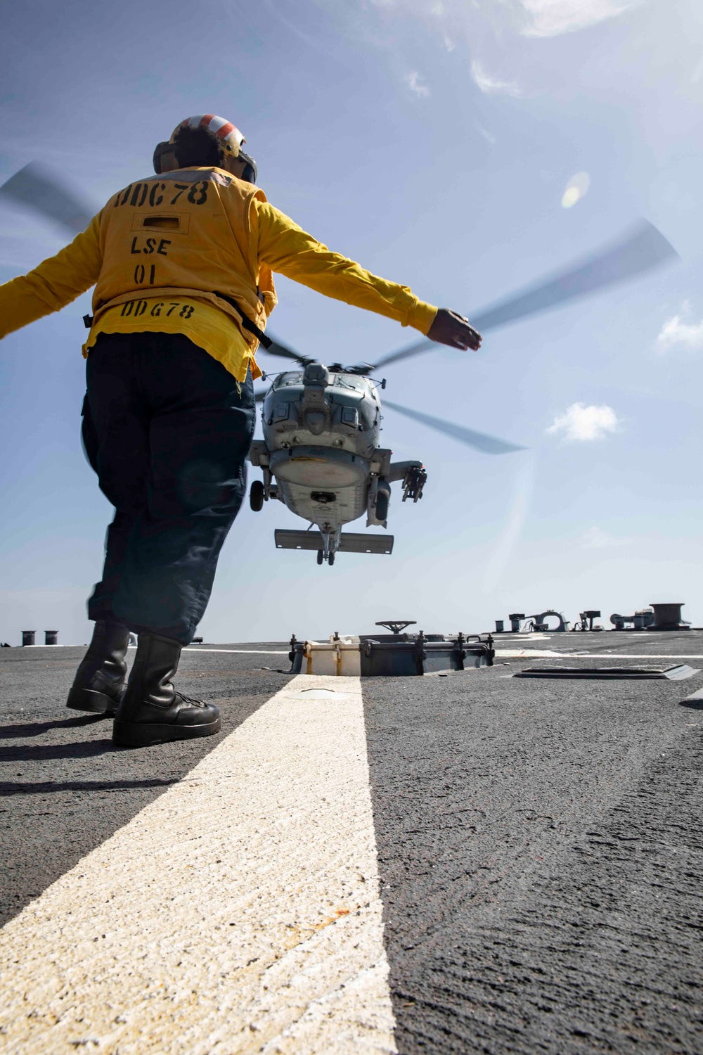 USS Mitscher Participates in Lightning Handshake