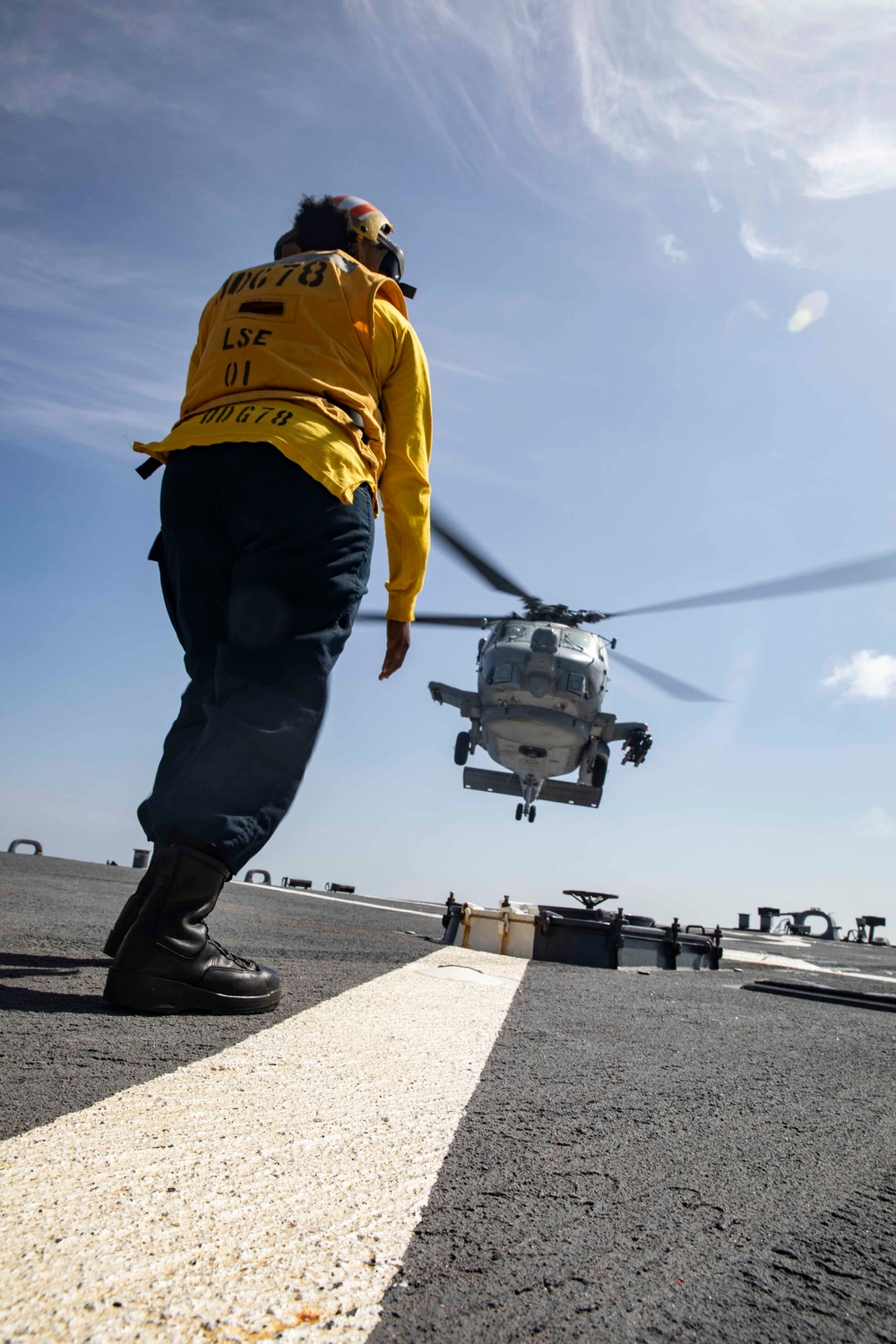 USS Mitscher Participates in Lightning Handshake