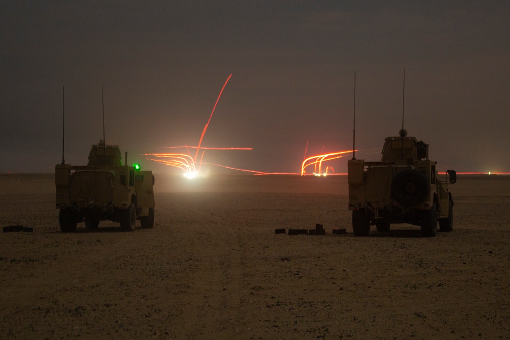 15th MEU LAR Detachment Marines conduct company attack in Kuwait