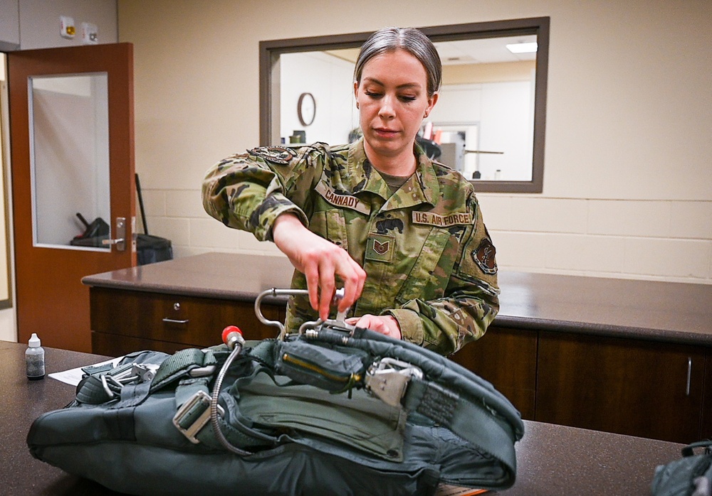 165th AW Aircrew Flight Equipment Airmen prep for readiness exercise