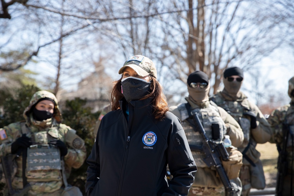 Michigan Gov. Gretchen Whitmer Visits Soldiers in D.C.