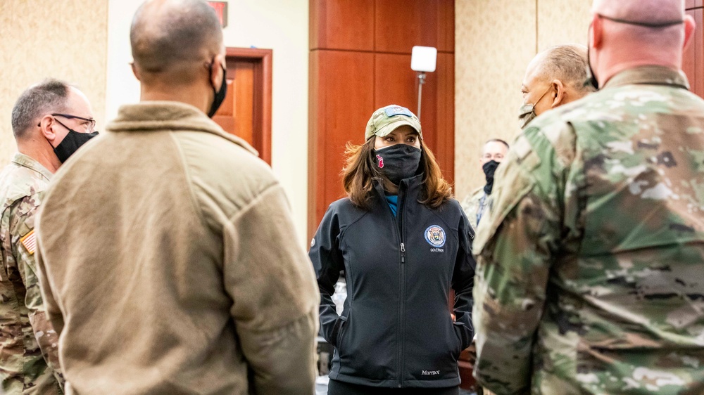 Michigan Gov. Gretchen Whitmer Visits Soldiers in D.C.