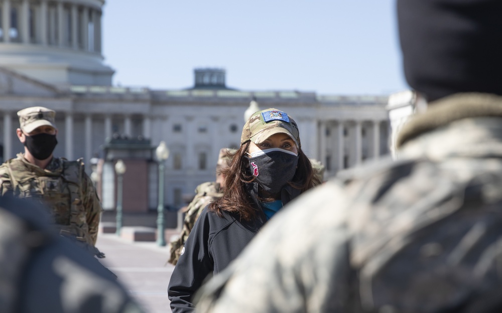Michigan Gov. Gretchen Whitmer Visits Soldiers in D.C.